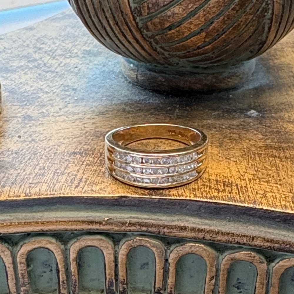 10K Yellow Gold Channel-set Diamond Ring